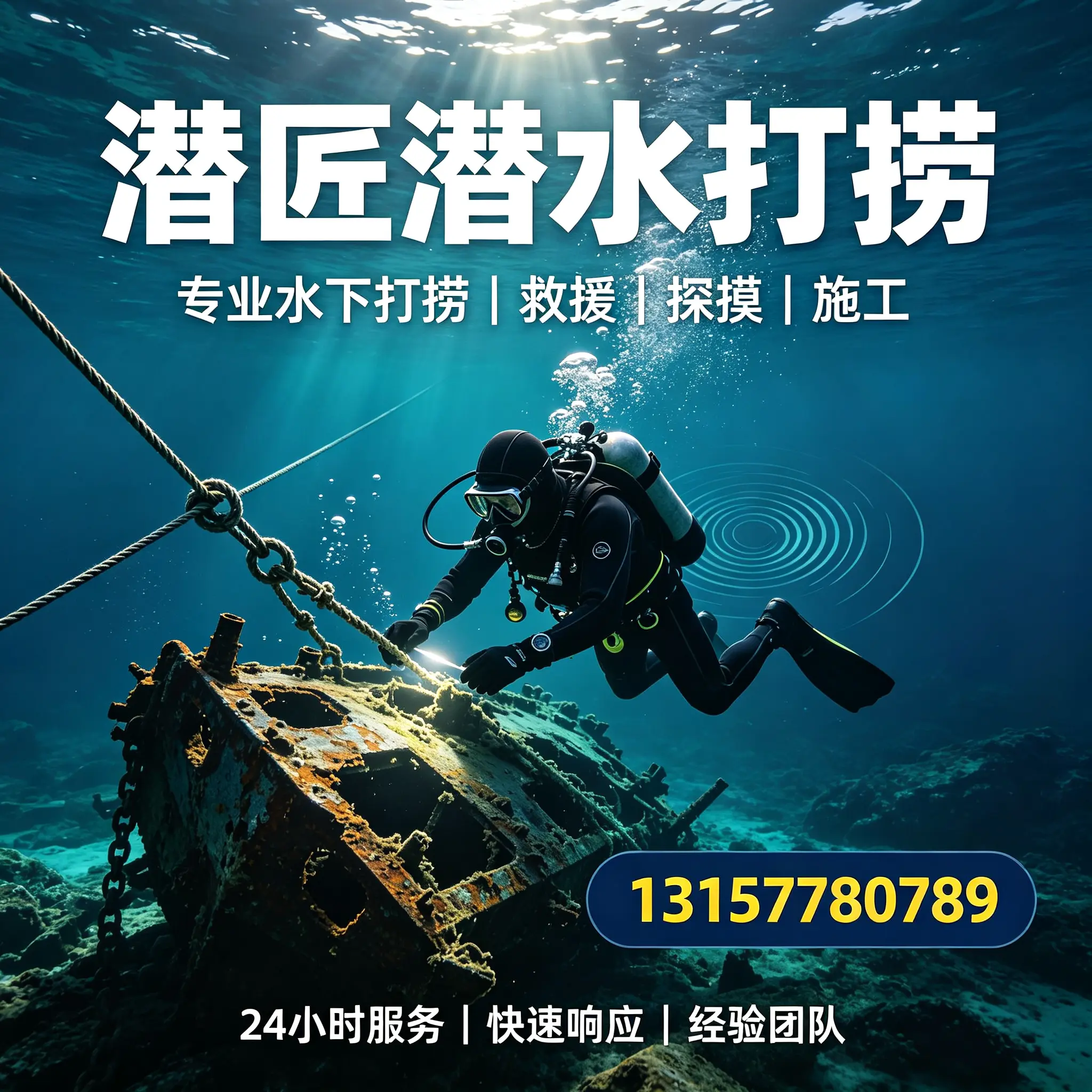 陆河水下打捞作业服务产品
